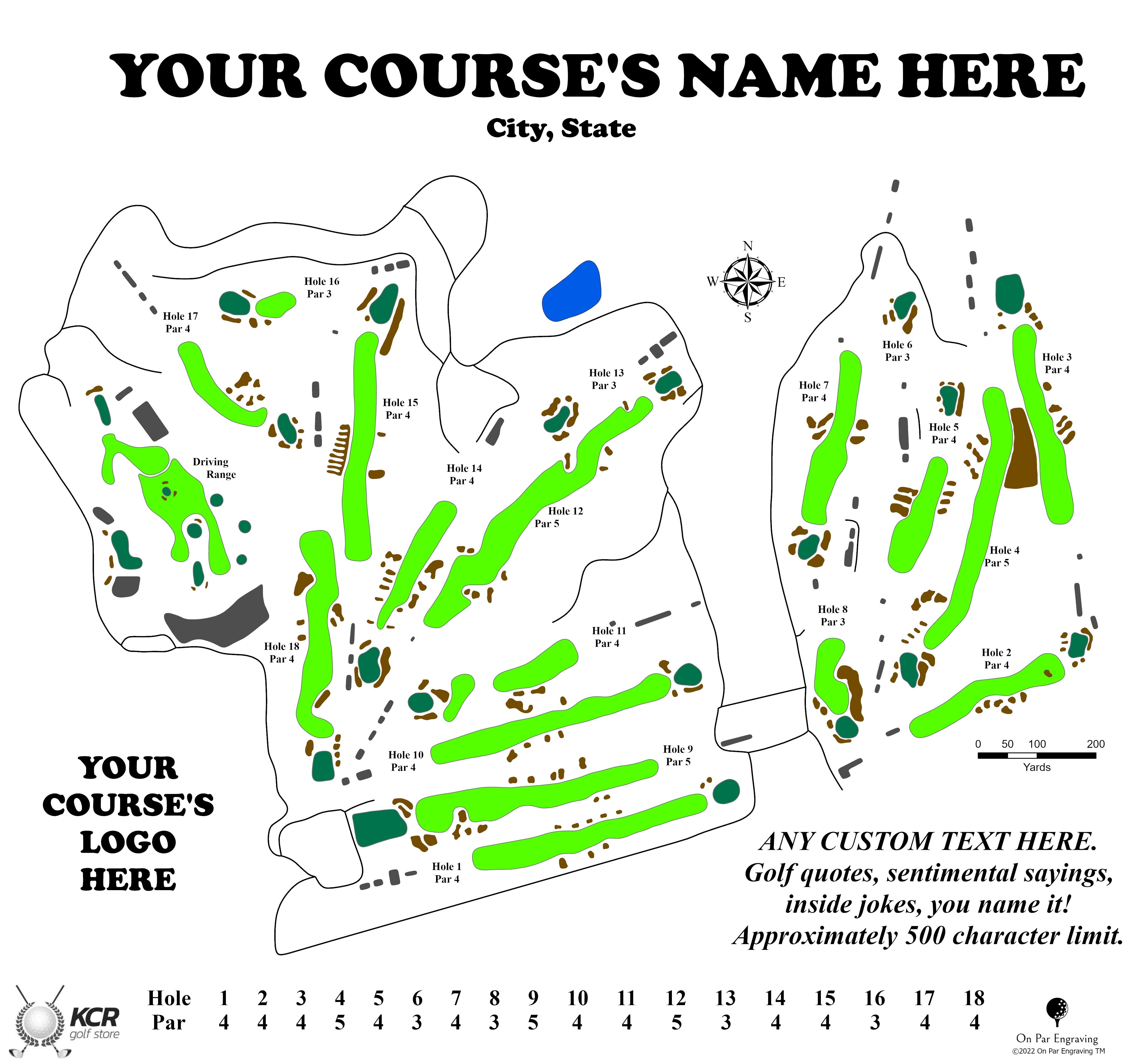 golf course custom wall art