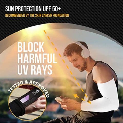2 pair uv cooling arm compression sleeves